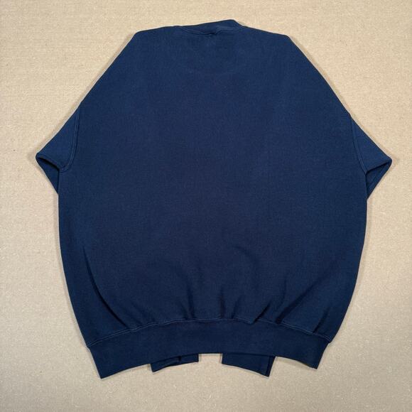 Vintage Gym Sweatshirt Navy Blue Crewneck Made in USA Large 90s Discus Athletic - Picture 5 of 7